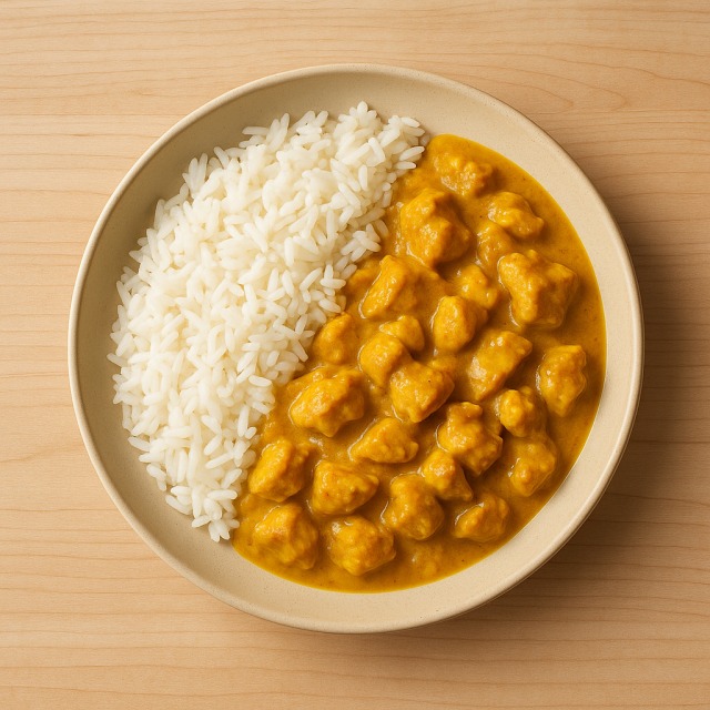 Chicken curry with rice